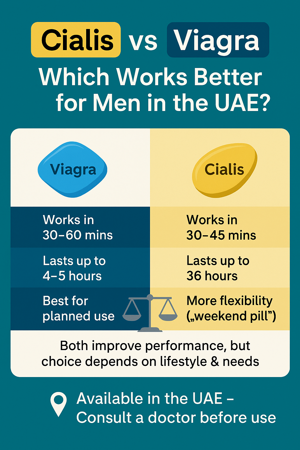 Cialis vs Viagra – Which Works Better for Men in the UAE? 